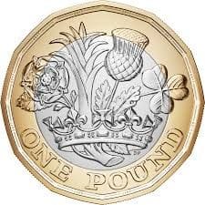 One pound coin. Sharp Knives Sales and Training Ltd. Scissor and Blade sharpening training courses. Bath, Radstock